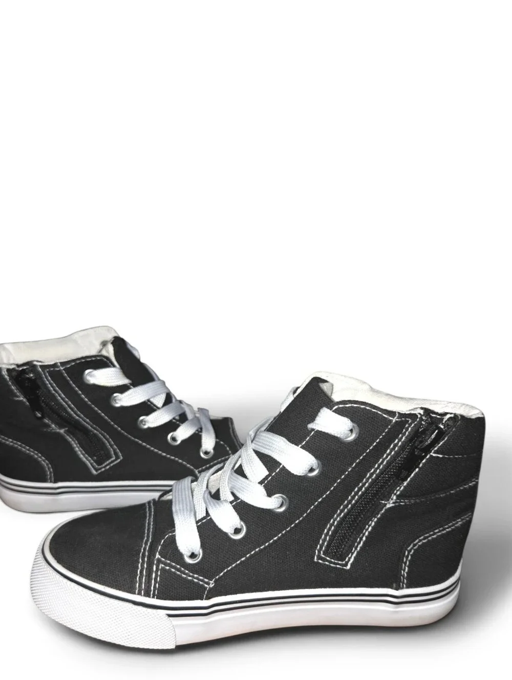 Tommy Bahama Side Zip Canvas High-Top Kids Sneakers